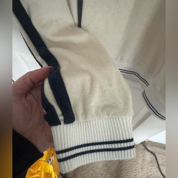 Faherty Brand Richie Quarter Zip Women’s Sweater Top Cream Large - Picture 16 of 16